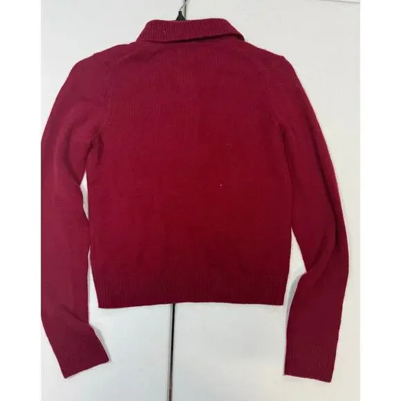 Naadam Cranberry Polo Sweater
Wool Cashmere bland Medium - Picture 6 of 6